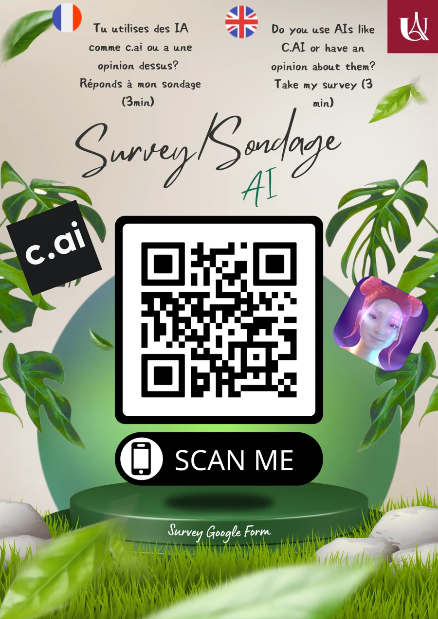 Bilingual call for participants with a QR code to the Google Forms survey