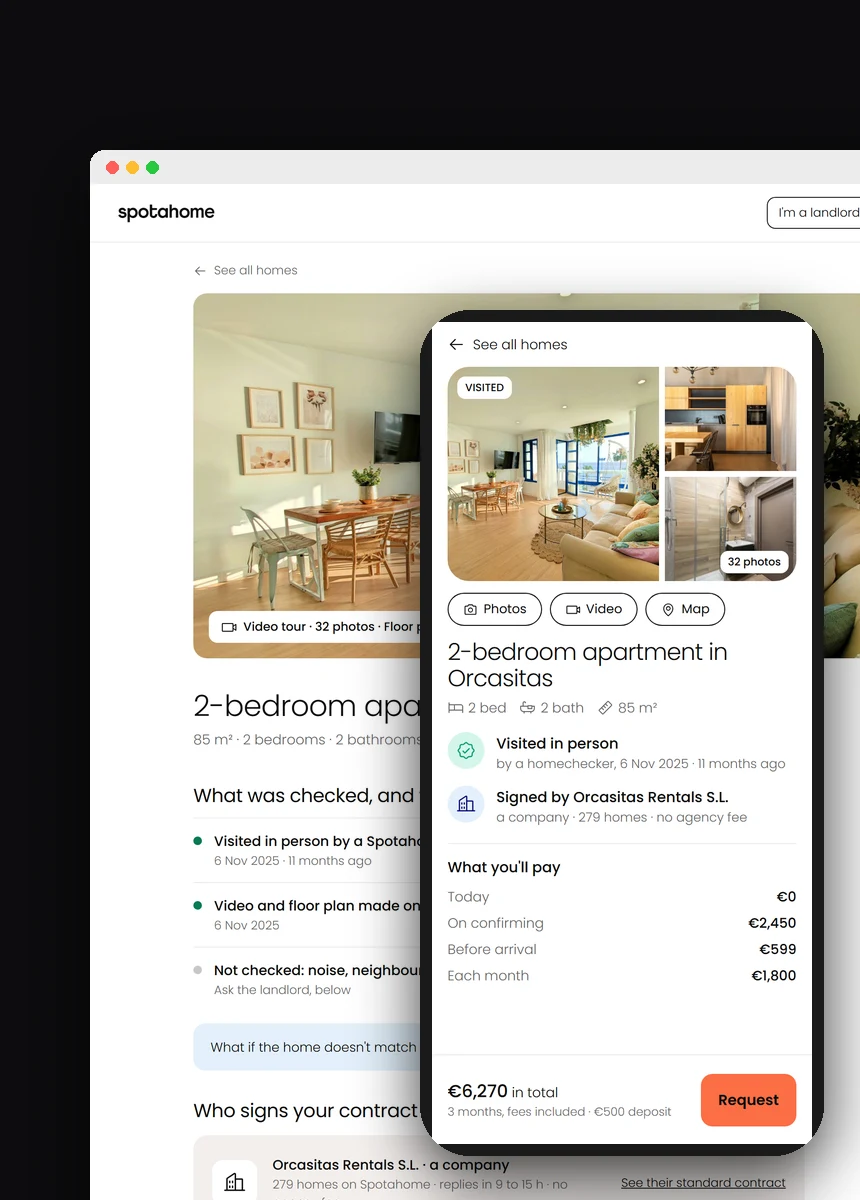 The redesign: a listing on the website and in the app