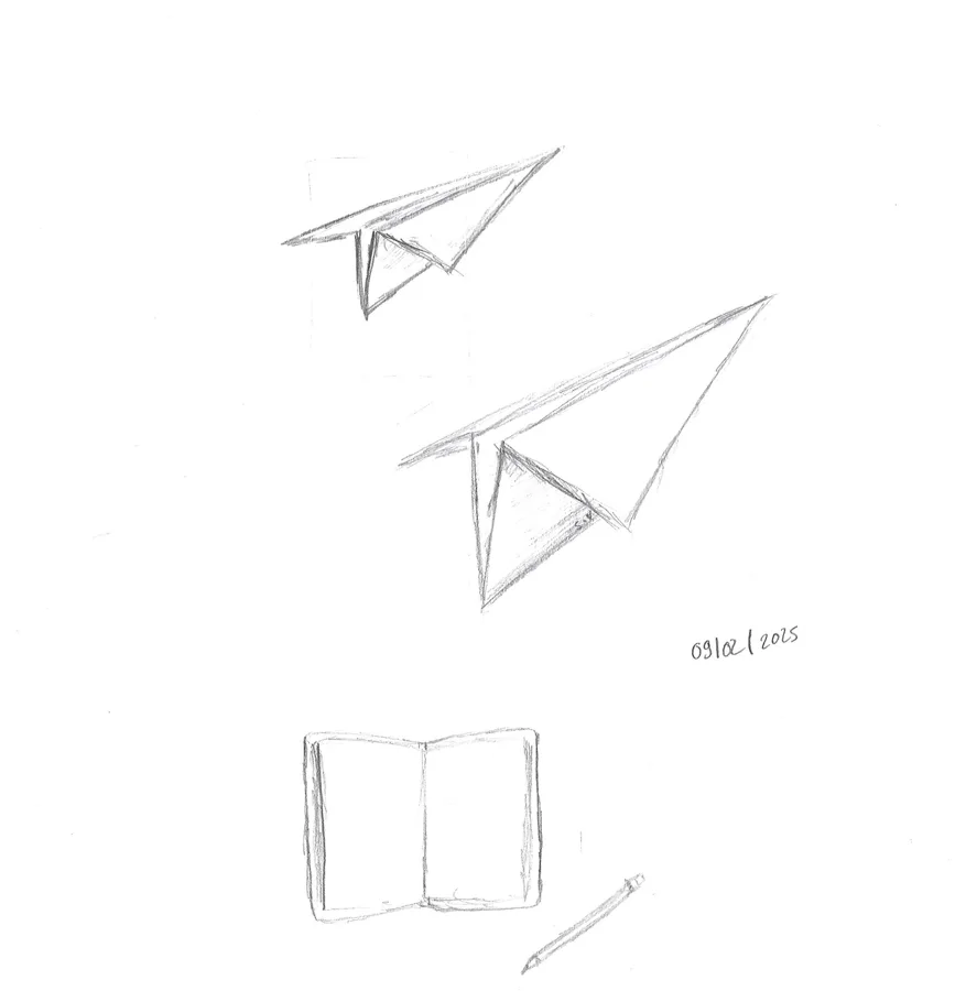 Paper planes and a book