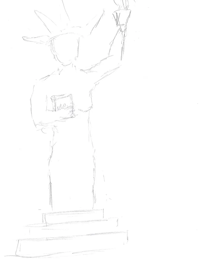 A figure reaching upwards