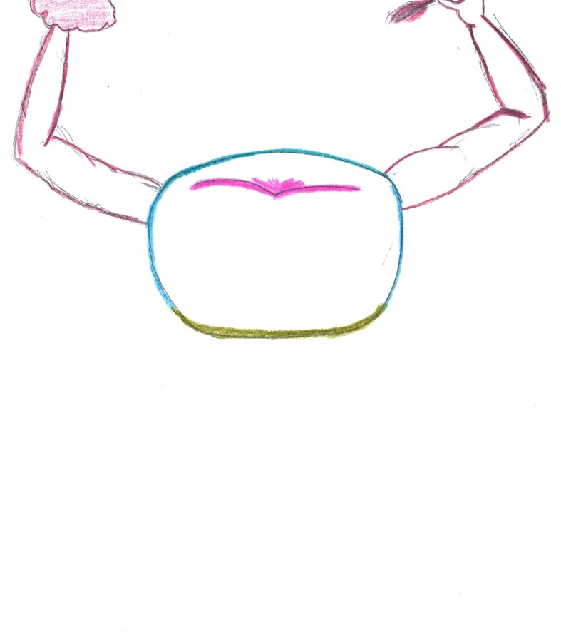 A soft round toy with long arms